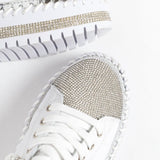 Giulia - Turnschuhe aus diamant silber leder