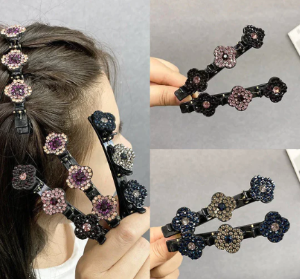 (4+4 GRATIS) - CrystalClips™ Haarspange mit Kristallblume 【Letzter tag Rabatt】