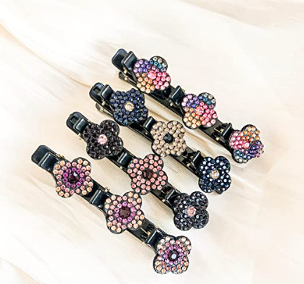 (4+4 GRATIS) - CrystalClips™ Haarspange mit Kristallblume 【Letzter tag Rabatt】