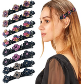 (4+4 GRATIS) - CrystalClips™ Haarspange mit Kristallblume 【Letzter tag Rabatt】